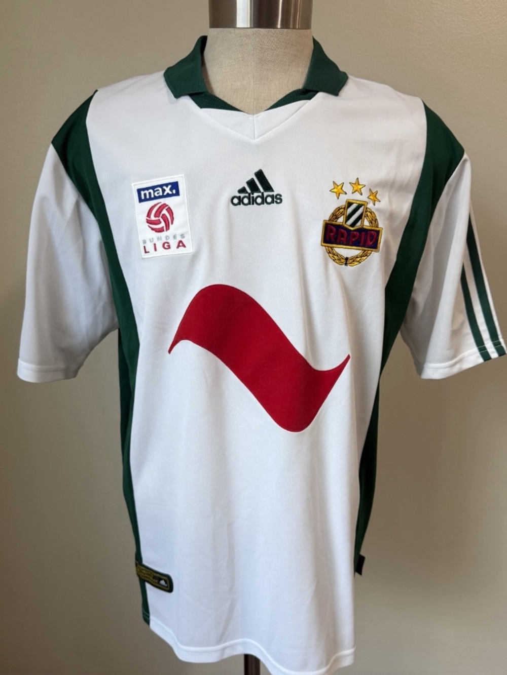 Vintage 2001-2003 Rapid Vienna Adidas Home Jersey Size Large